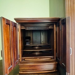 【閉眼供養済み・引き取り限定】モダン小型仏壇 家具調 木製の画像