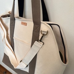 犬猫ペット用　帆布トートバッグ　　Ｌサイズの画像