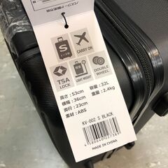 ジモティ割引有★【ジャングルジャングル岸和田店】新品 kevala スーツケース Sサイズ 32L ブラック 南大阪 岸和田市 貝塚市 泉佐野市 和泉市 忠岡町 熊取町の画像