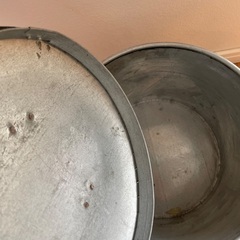 ブリキ　ゴミ箱　インダストリアル　くずかごの画像