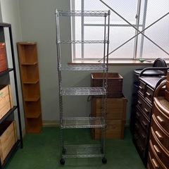 スチールラック　キャスター付き　メタルラック　6段　六段の画像