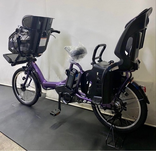 1年保証 ヤマハ　パスキッス　20インチ　子供乗せ　紫色　電動アシスト自転車　g210