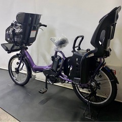 1年保証 ヤマハ　パスキッス　20インチ　子供乗せ　紫色　電動アシスト自転車　g210の画像
