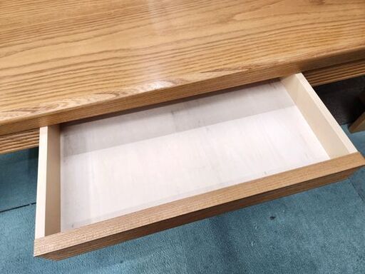 ウサミ木工 センターテーブル 幅135×奥行80×高さ38cm ローテーブル 木製 座卓 引き出し付き 収納 札幌 北20条店