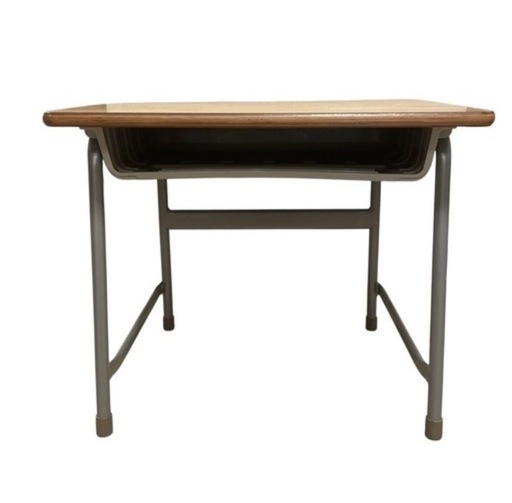 【6個セット】学校机 学習机 勉強机JIS規格 2号 木目天板 幅60cm