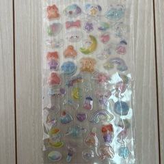 シール2枚　ドロップ　ぷくぷくシールの画像