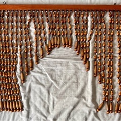 木製ビーズカーテン（たまのれん）の画像
