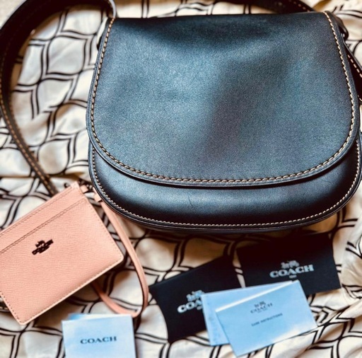 COACH コーチ ショルダーバッグ サドルバッグ グラブタンレザー ブラック 23