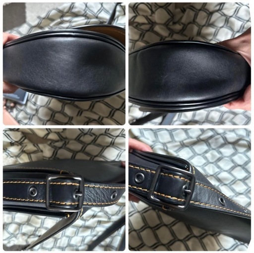 COACH コーチ ショルダーバッグ サドルバッグ グラブタンレザー ブラック 23