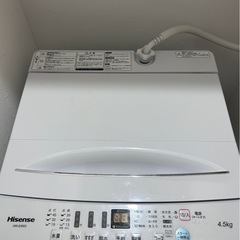 洗濯機2020年Hisenseの画像