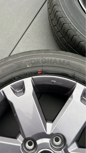 【決まりました】新車外し ヨコハマタイヤ 165/65R15 81S　タフト　純正サイズ　ホイール付き4本セット 