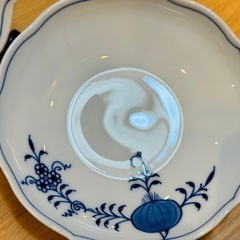 B8044【マイセン】ブルーオニオン スタイル プレート 小皿 2枚の画像