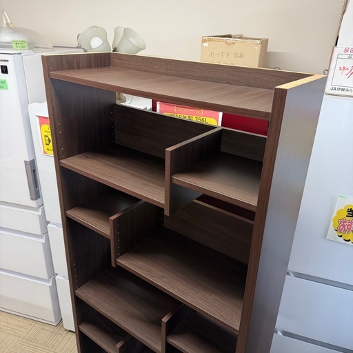 【超美品‼️】定価24,990円♪ 現行モデル ニトリ 80cm幅オープン本棚(ボビー) 書棚 オープンラック 多目的棚 木目調ダーク