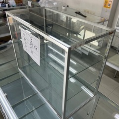 ⑬ガラスショーケース 3段. 簡易清掃済み 60×30×49の画像