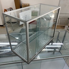 ⑭ガラスショーケース ２段. 簡易清掃済み 60×30×49の画像