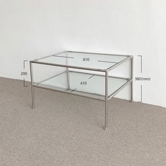 ガラス  ローテーブル モダン 韓国インテリアの画像