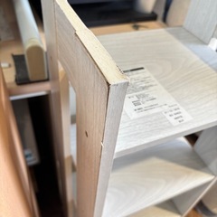 1255 白木目 4段棚 ※汚れ・傷ありの画像