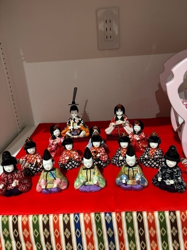 【新品未使用】木目込み　15人飾り　お雛様　雛人形　コンパクト