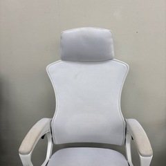 ハイバック　ゲーミングチェア　オフィスチェア　イス　椅子　インテリア　家具　メッシュ　白　ホワイト　キャスター　昇降機能の画像