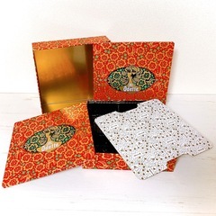 【2個セット】モロゾフ オデット 空き缶 レトロ 花柄 鳥 小物入れ 匿名配送の画像