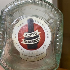 【NZ購入・希少】イタリア製ヴィンテージ調ガラス瓶＆特大ミルクボトル 2本セットの画像