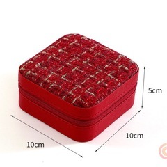 ✨️新品✨️ツイード柄 アクセサリー収納ボックス アクセサリーケース ホワイトの画像