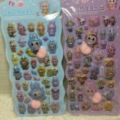 激安‼️大人気ラブブ 🍑プニプニシール まとめ売りの画像