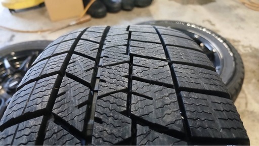 お話中/ミライース外し　155/65R14 ダンロップWM03 スタッドレス　ホイール付き4本セット