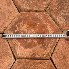 レンガ　六角形　アンティーク　飛び石の画像
