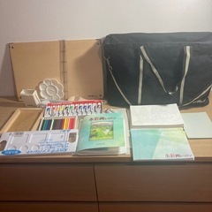 水彩画レッスン本と画材セット　　アシェットコレクションズジャパンの画像