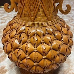 籐の壺　オブジェの画像