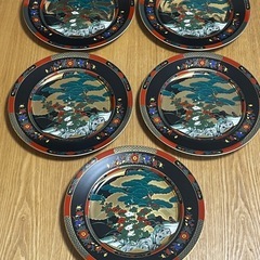 有田焼調　金襴手花鳥図 盛皿 5枚セット／源右衛門窯監修限定版 IEI 未使用品の画像