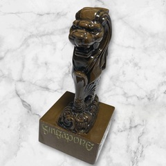【金運】シンガポール マーライオン 金属製 置物 高級アンティークの画像
