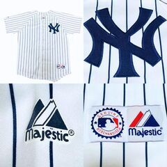 MLB ヤンキース ジーター Majestic 正規品 ユニフォーム Mサイズの画像
