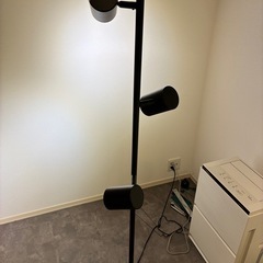 IKEA NYMÅNE ニーモーネ フロアランプ 3スポット, チャコール の画像