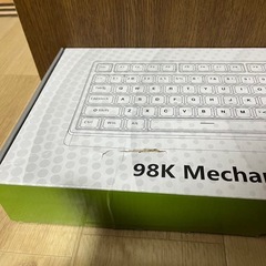 ゲーミングキーボード 赤軸 98 キー メカニカル LED ワード発光 USB の画像