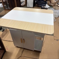 未使用品　擦り傷あり  VEEZHA カウンターテーブル ダイニングテーブル キッチン カウンター収納 カウンターテーブル 80cm バタフライカウンター の画像