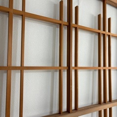 【現地取引限定】戸車付き木製引き戸 1枚セット　障子なし　レトロ　ヴィンテージの画像