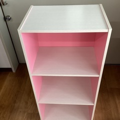 カラーBOX（ピンク）【町田市再生家具】0209Cの画像