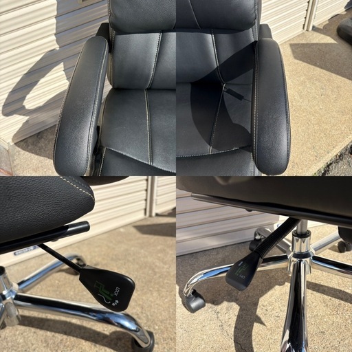 美品　ニトリ オフィスチェア フットレストつき OC702 BK