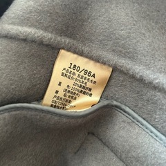 未使用に近い　メンズ　グレー ダブルブレストコートの画像