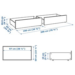 【IKEA】MALM ベット下収納×2の画像