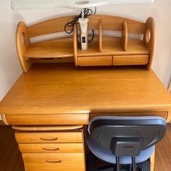 勉強机　学習机　椅子セット
の画像