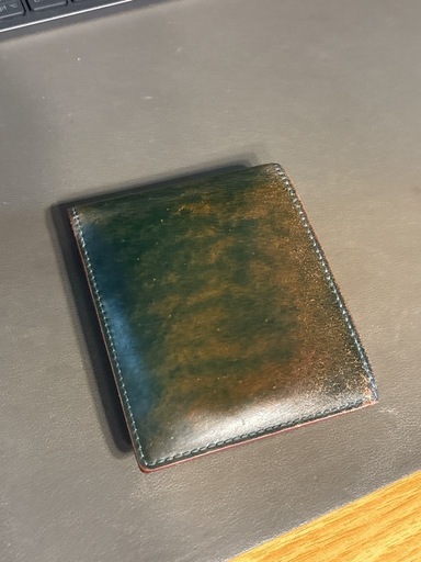 【GANZO】 ガンゾ コードバン 二つ折り財布 ダークグリーン