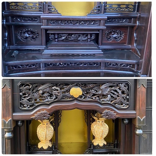 M0207810N 宮城県 引き取り 仏壇 お仏壇 仏具 照明 中古品 現状品