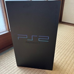 PlayStation 2本体、コントローラー2個、メモリーカード2個の画像
