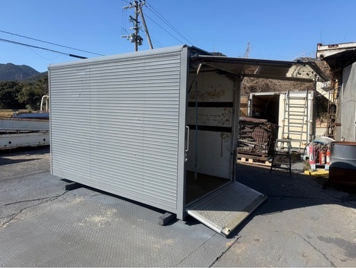 No.966 アルミバン 2t 車 アルミ 箱 バイク 倉庫 トラック コンテナ 米 保管庫 物置 DIY