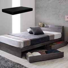 USBコンセント付き ベッドフレーム シングルの画像