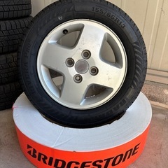 大特価‼️タイヤ新品+ホイールセット‼️155/65R13 MC21SワゴンR 純正アルミホイールの画像