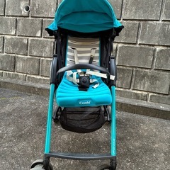 コンビのF2 plus AFターコイズグリーンベビーカーの画像